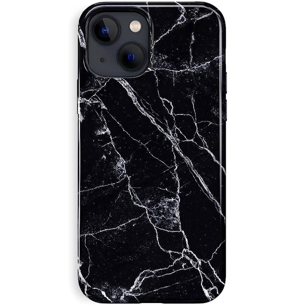 Wozinsky Marble silikónové puzdro pre Apple iPhone 13 - Čierna