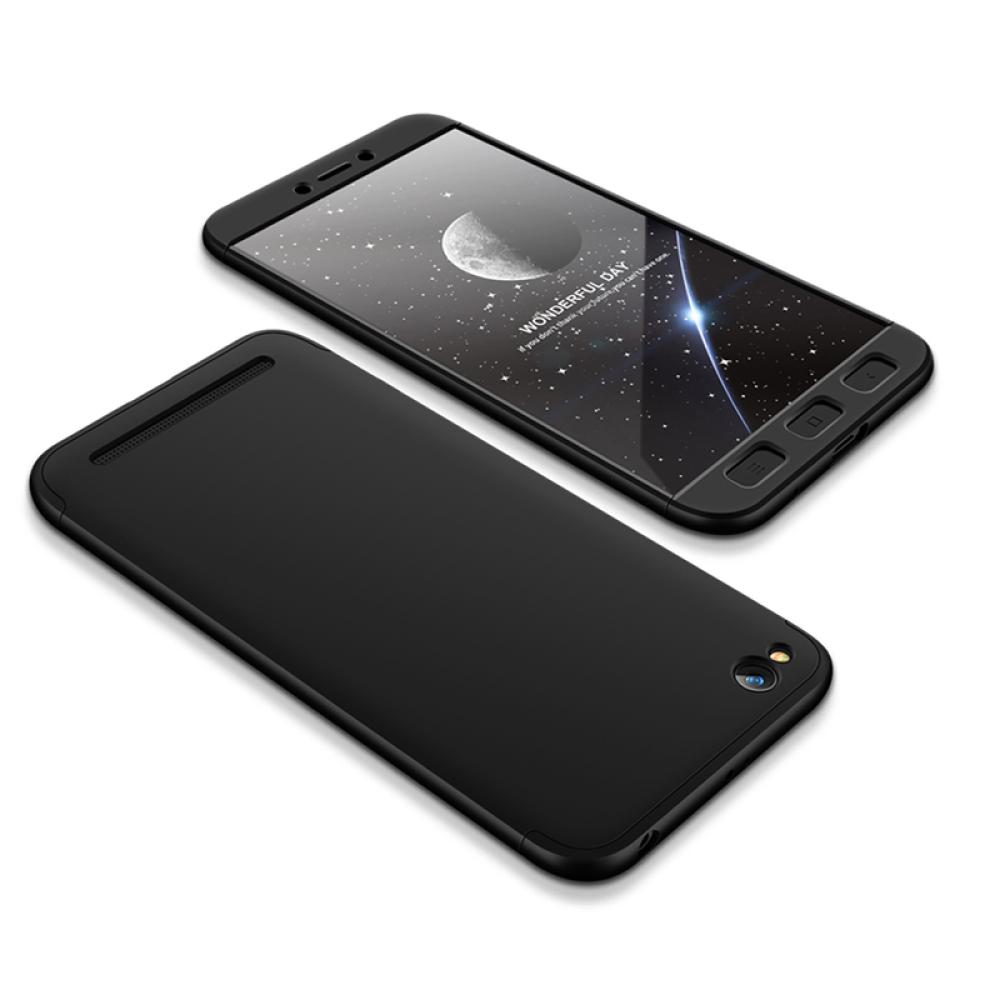 Ochranné puzdro GKK 360 - Predný a zadný kryt celého mobilu pre Xiaomi Redmi Note 5A - Čierna