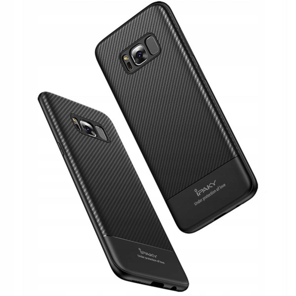 Ipaky Carbon puzdro pre Samsung Galaxy S8 Plus - Čierna
