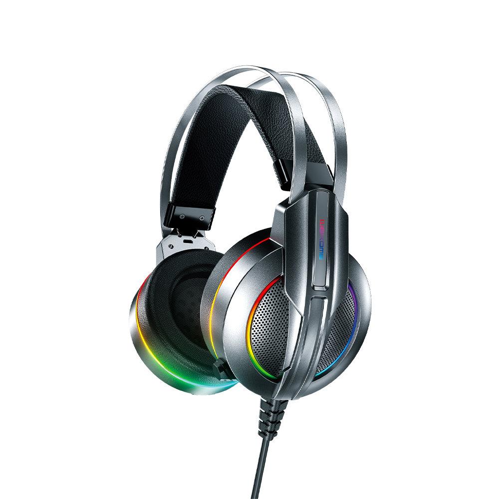 WK Design M9 Herné Around-Ear slúchadlá USB Gaming (M9) - Sivá