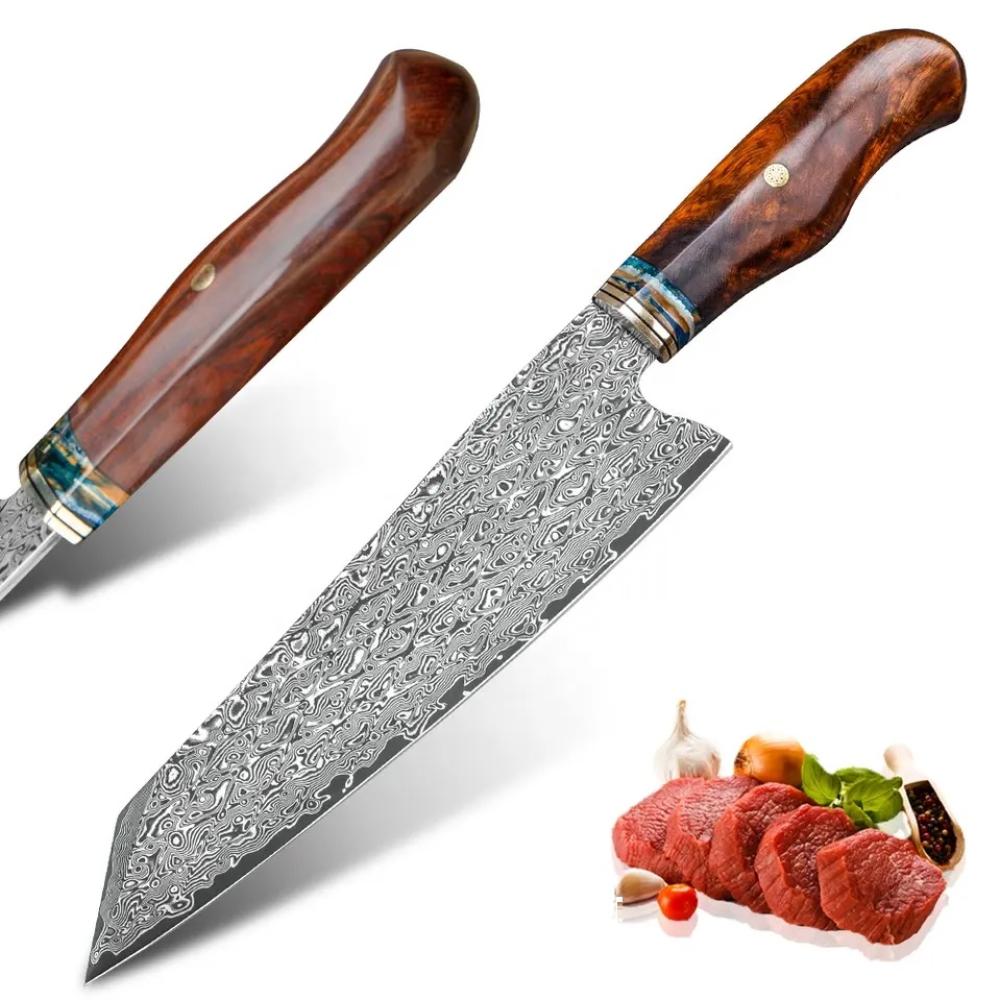 Damaškový kuchynský nôž MASTERPIECE Tenchi-Hnedá