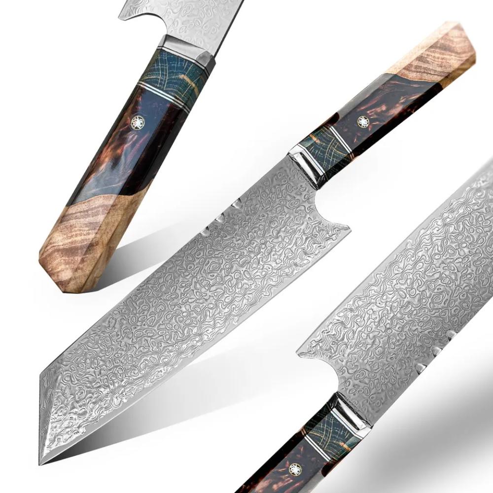 Damaškový kuchynský nôž MASTERPIECE Zinan-Hnedá