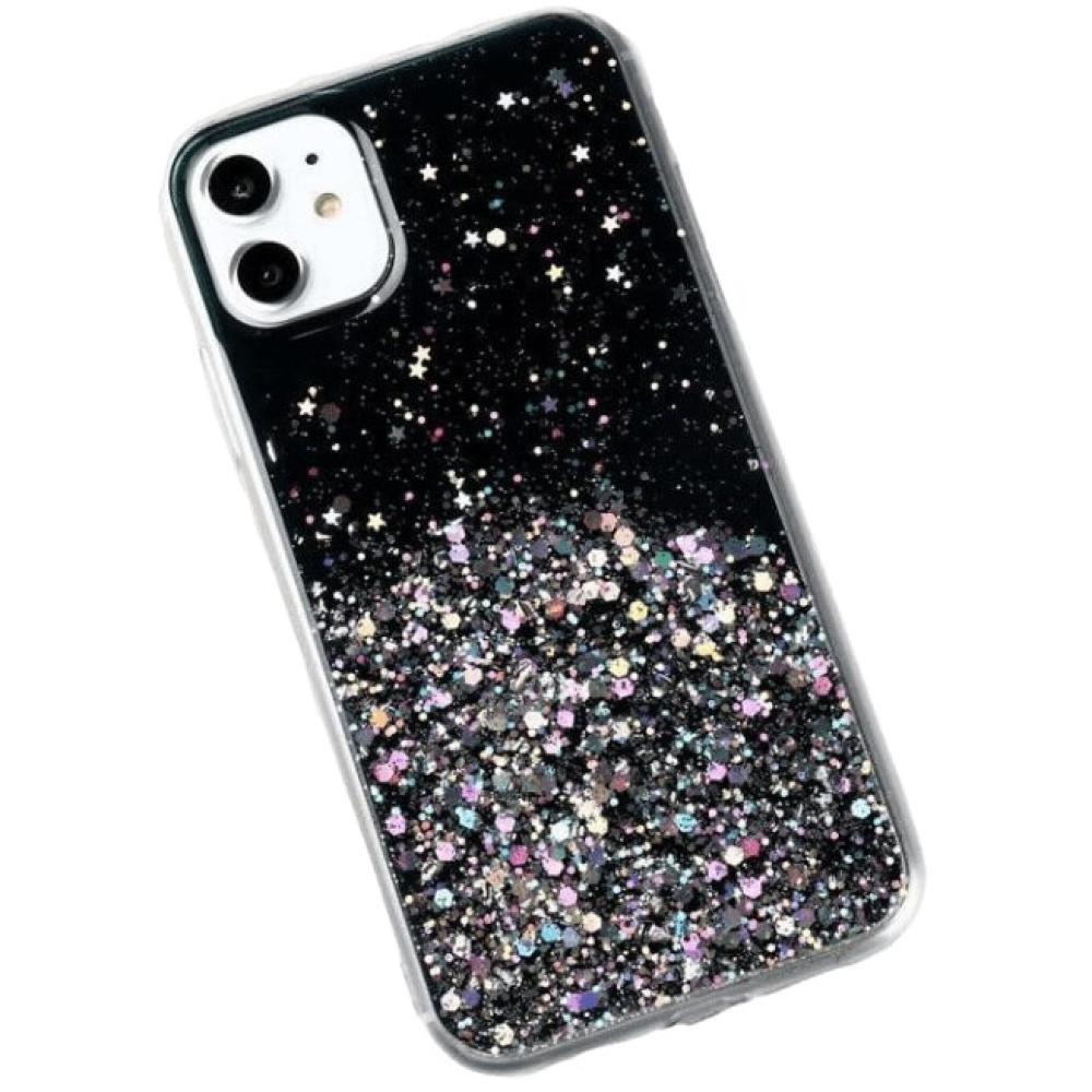 Wozinsky Star Glitter silikónové puzdro pre Apple iPhone 11 - Čierna