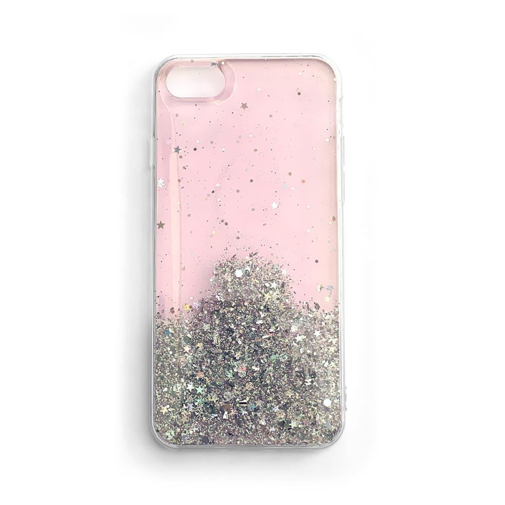 Wozinsky Star Glitter silikónové puzdro pre Apple iPhone X/iPhone XS - Ružová