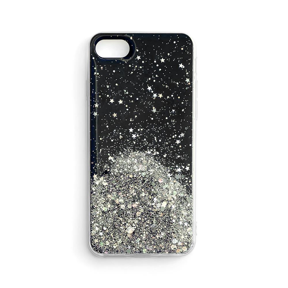 Wozinsky Star Glitter silikónové puzdro pre Apple iPhone X/iPhone XS - Čierna