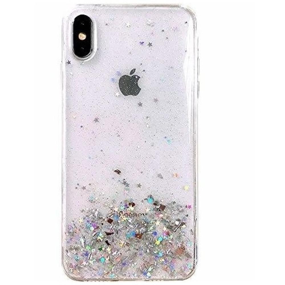 Wozinsky Star Glitter silikónové puzdro pre Apple iPhone XS Max - Transparentná
