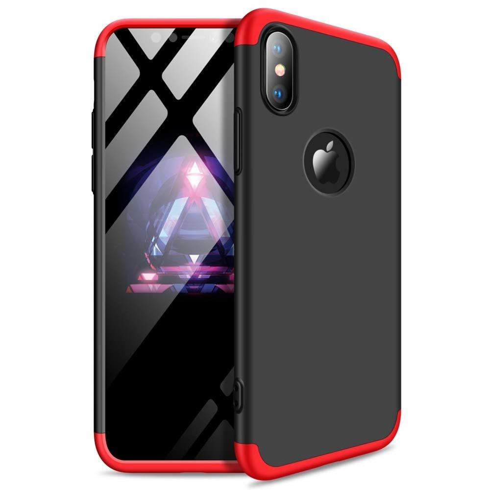 Ochranné puzdro GKK 360 - Predný a zadný kryt celého mobilu pre Apple iPhone XS Max - Červená